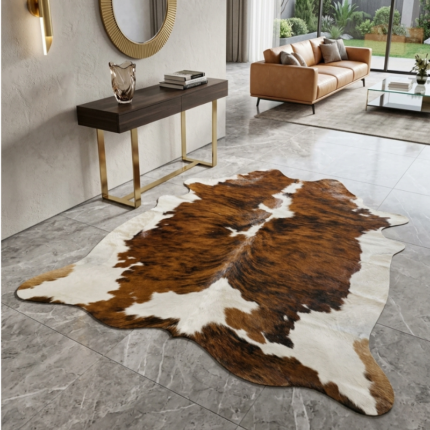 185x180cm Orta Ebat Premium Tricolor Hakiki Dana Postu LNRDP001617 (114)