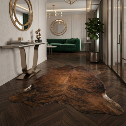 003 175x165cm Orta Ebat Premium Brindle Hakiki Dana Postu LNRDP001593
