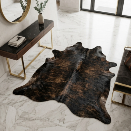 198x195cm Orta Ebat Premium Brindle Hakiki Dana Postu LNRDP001589