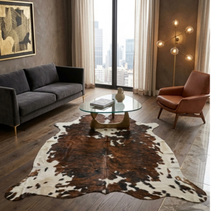 190x200cm Orta Ebat Premium Tricolor Hakiki Dana Postu LNRDP001661 (010)