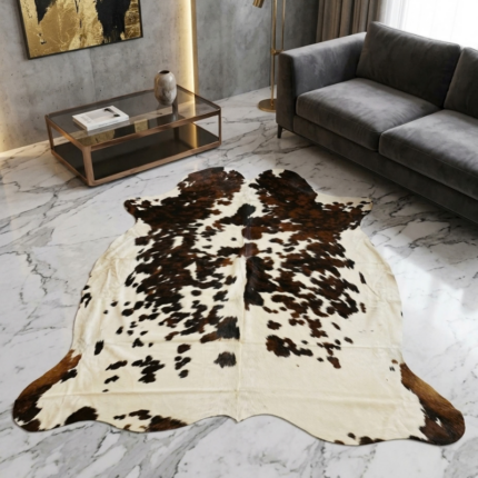 197x190cm Orta Ebat Premium Tricolor Hakiki Dana Postu LNRDP001673 (023)