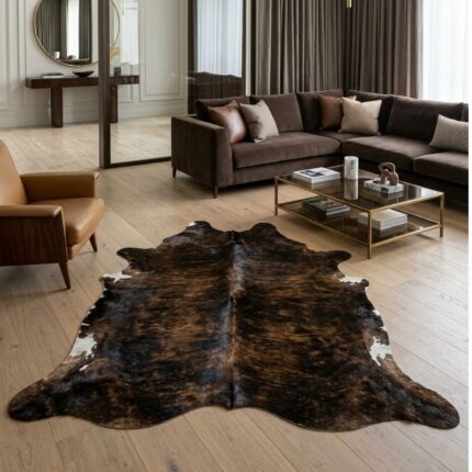 207x170cm Orta Ebat Premium Brindle Hakiki Dana Postu LNRDP001581