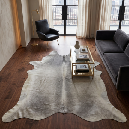 245x220cm Jumbo Ebat Premium Natürel Gri Beyaz Dana Postu LNRDP001715